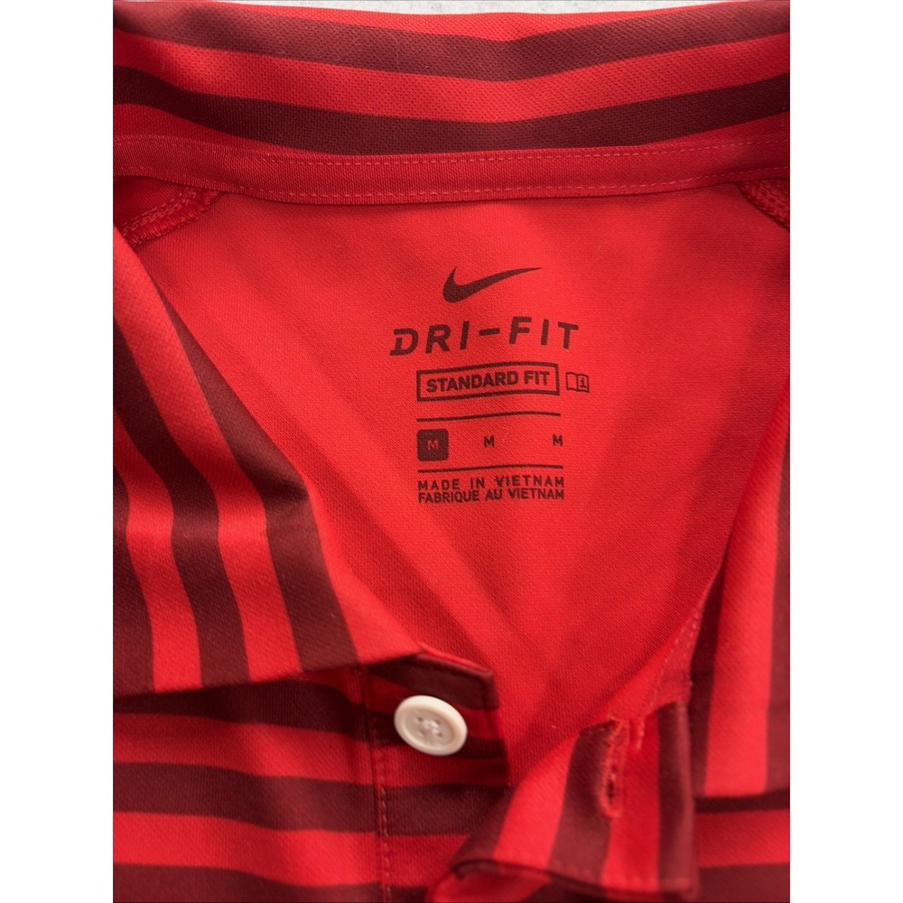 Nike Dri Fit  Golf Polo Men's Size M Shirt Iconic Sunday Red